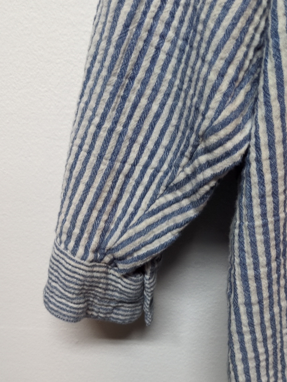 Coldwater Creek Blue White Stripe Button Up Shirt, Size 2X - Picture 5 of 8